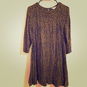 Patterned flowy long sleeved size 12 dress